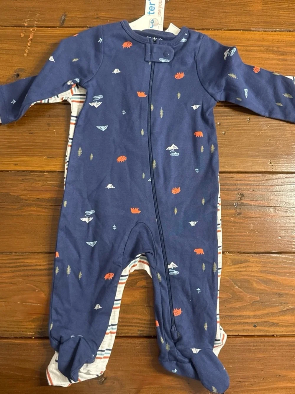 Carter's 2 pack Zip-Up Footed One-Piece Pajamas
